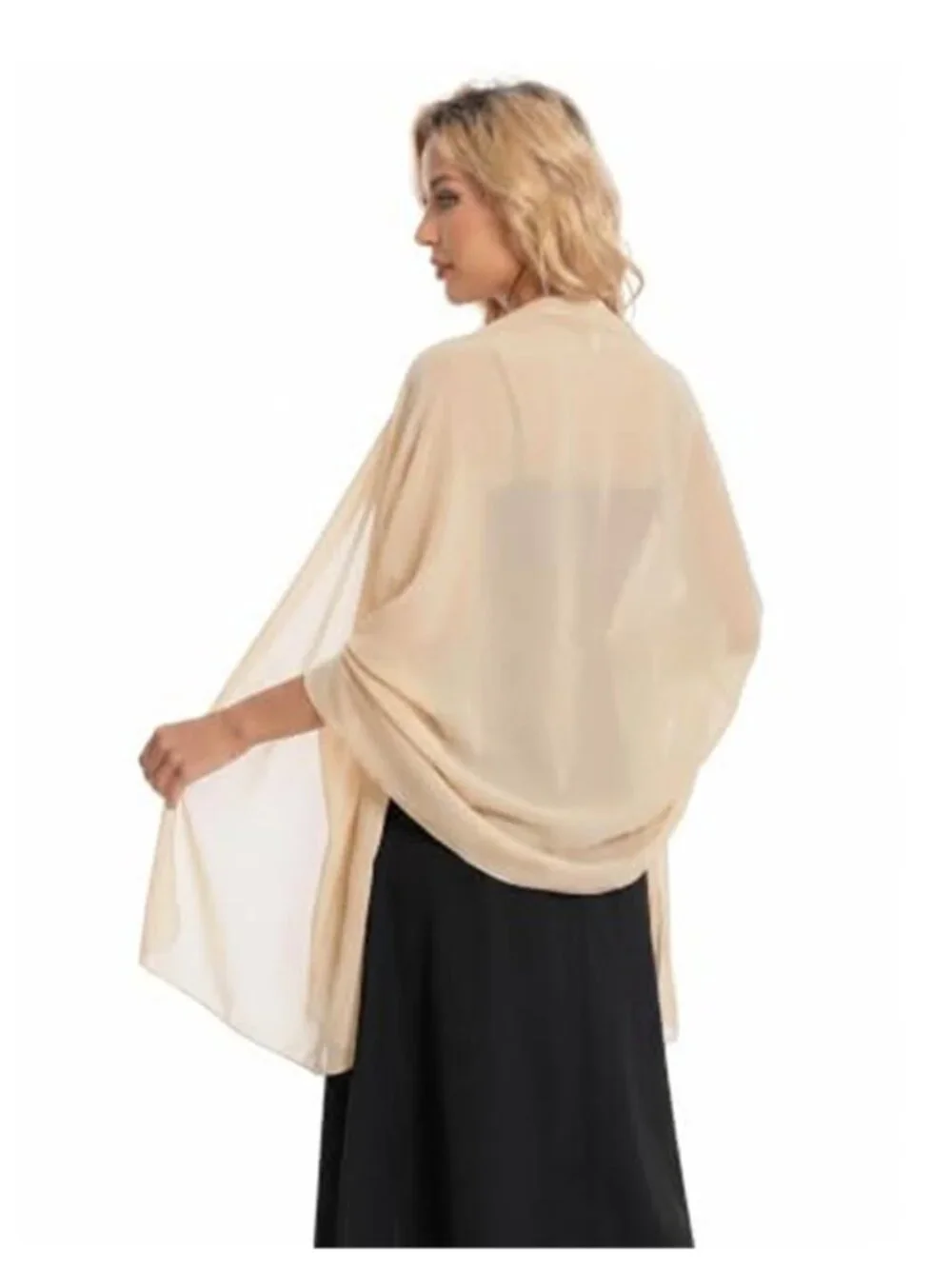 Women Shawls and Wraps for Evening Dresses Chiffon Elegant Bridal Scarf